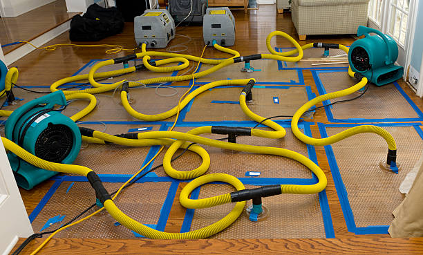 Professional Storm Water Damage Restoration technician working in Highspire, PA